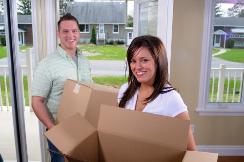 Professional removals and storage service in Teddington with moving boxes and secure transport