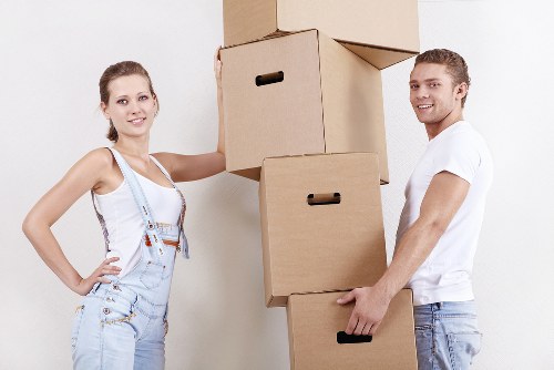 Team member wearing PPE while handling storage items