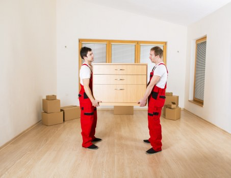 Family home decluttering with mobile storage support in Teddington